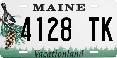 ME license plate 4128TK