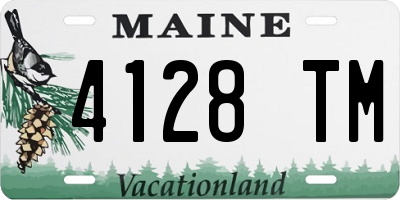ME license plate 4128TM