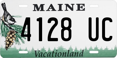 ME license plate 4128UC