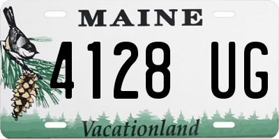 ME license plate 4128UG