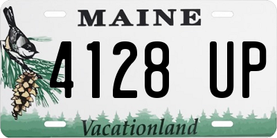 ME license plate 4128UP