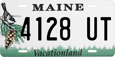 ME license plate 4128UT