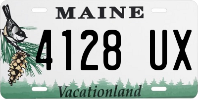ME license plate 4128UX