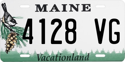 ME license plate 4128VG