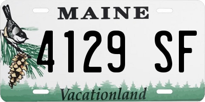 ME license plate 4129SF