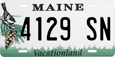 ME license plate 4129SN