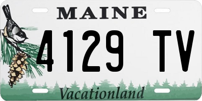 ME license plate 4129TV