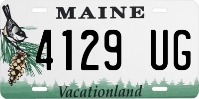 ME license plate 4129UG