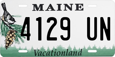 ME license plate 4129UN