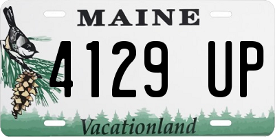 ME license plate 4129UP