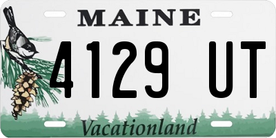 ME license plate 4129UT