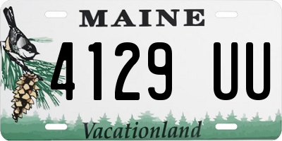 ME license plate 4129UU