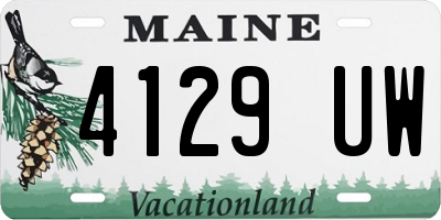 ME license plate 4129UW