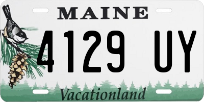 ME license plate 4129UY