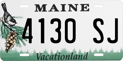 ME license plate 4130SJ