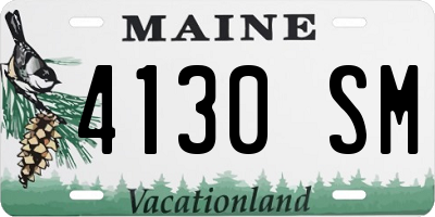 ME license plate 4130SM