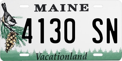 ME license plate 4130SN