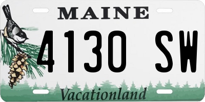 ME license plate 4130SW