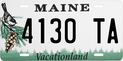 ME license plate 4130TA