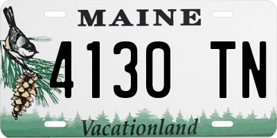 ME license plate 4130TN