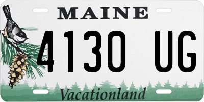 ME license plate 4130UG