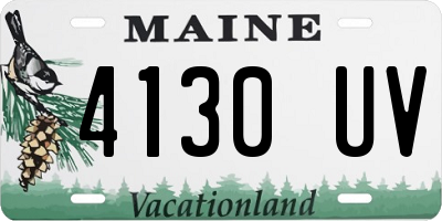 ME license plate 4130UV