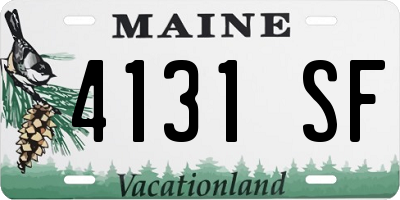 ME license plate 4131SF