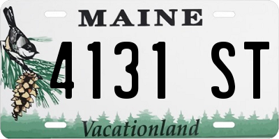 ME license plate 4131ST