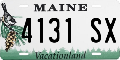 ME license plate 4131SX