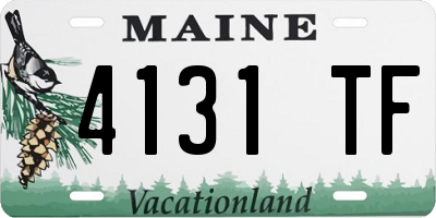 ME license plate 4131TF
