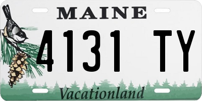 ME license plate 4131TY
