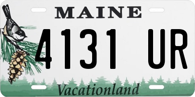 ME license plate 4131UR