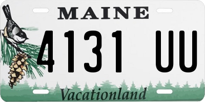 ME license plate 4131UU