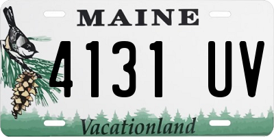 ME license plate 4131UV