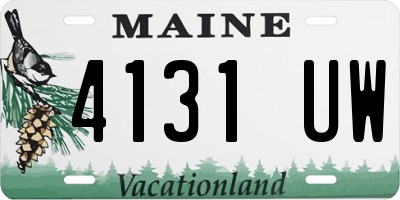 ME license plate 4131UW