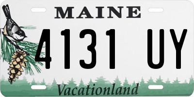 ME license plate 4131UY