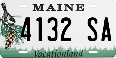 ME license plate 4132SA