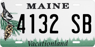 ME license plate 4132SB