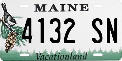 ME license plate 4132SN