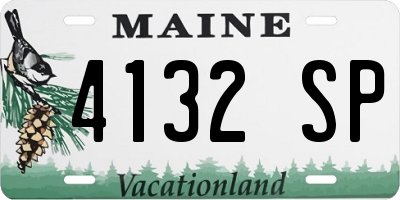 ME license plate 4132SP