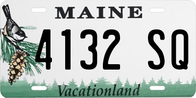 ME license plate 4132SQ