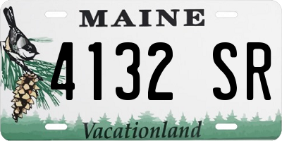 ME license plate 4132SR