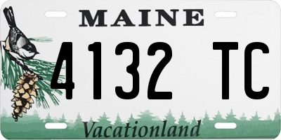 ME license plate 4132TC