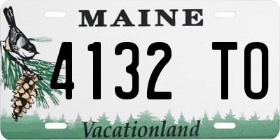 ME license plate 4132TO
