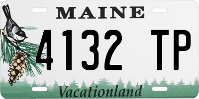 ME license plate 4132TP
