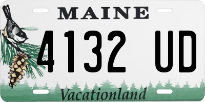 ME license plate 4132UD