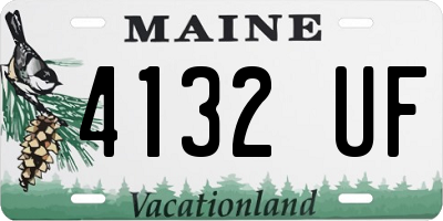 ME license plate 4132UF
