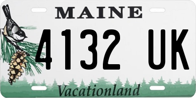 ME license plate 4132UK