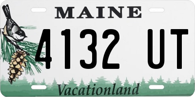 ME license plate 4132UT