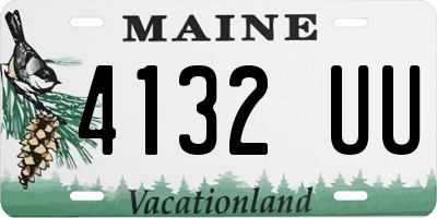 ME license plate 4132UU